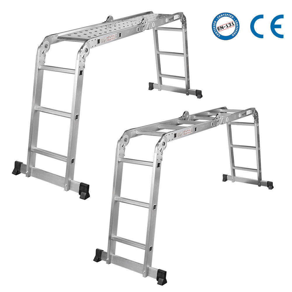 Aluminum Folding Scaffold Work Ladder 11.5 ft LIVINGbasics®