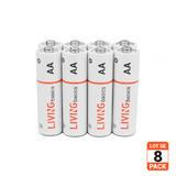 LivingBasics CAB ALK AA 8B Battery Charger AA 8pcs box alkaline battery paper box packing LivingBasics