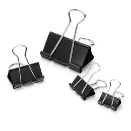 Moustache MOS 800 Clips Pins and Rubber Bands Black Binder Clips 1 25mm 48 pcs Box Moustache
