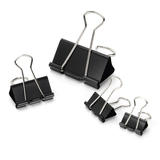 Moustache MOS 800 Clips Pins and Rubber Bands Black Binder Clips 1 25mm 48 pcs Box Moustache