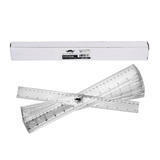 Moustache MOS AS0330 2 box Rulers Protractors Triangles Compasses 12 30cm Plastic Straight Ruler 12 box Moustache