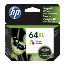 HP HP 64XL Color OEM ENVY Photo 7855 HP 64XL N9J91AN Original Tri color Ink Cartridge High Yield