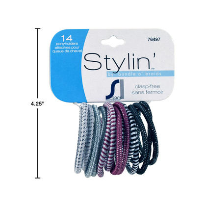 Ponytail Holders Hair Elastic Ties 14Pcs/Pack