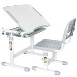 PrimeCables Cab B201C G Monitor Desk Mounts Children s Multi Functional Ergonomic Height Adjustable Desk Chair Set Grey Prime