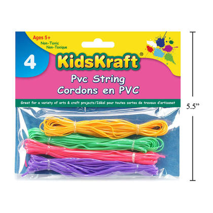 4 Bundles Multi-Purpose PVC Colored Craft String for Jewelry Making DIY Craft Gimp String, 14'