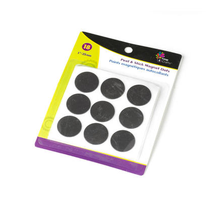 Self Adhesive Small Magnets Dots 25mm Round Sticky Craft Magnet Disc, 18 Pieces