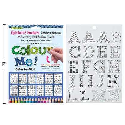 Alphabets & Numbers Coloring Sticker Book, 6 x 9", Shrink Wrap - KidsKraft