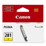 Canon CLI 281 Y OEM PIXMA TS9120 Canon CLI 281 2090C001 Original Yellow Ink Cartridge