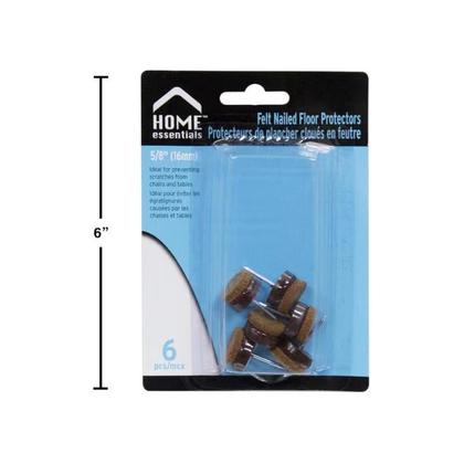 Protecteurs de plancher Pads Meubles antidérapants Feutre Clous clous 5/8 "Dimension Brun 6Pcs / Paq