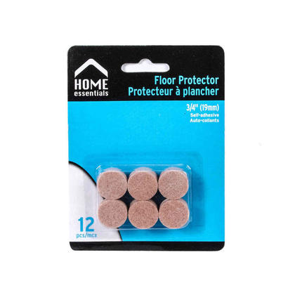 Self-Adhesive Floor Protector Pads Non Slip Furniture Felt Pads, 3/4", 12Pcs/Pack
