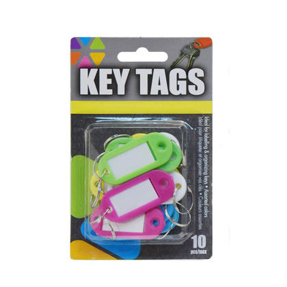 Flexible Key Tag Id Labels Tags with Split Ring 10Pcs/Pack
