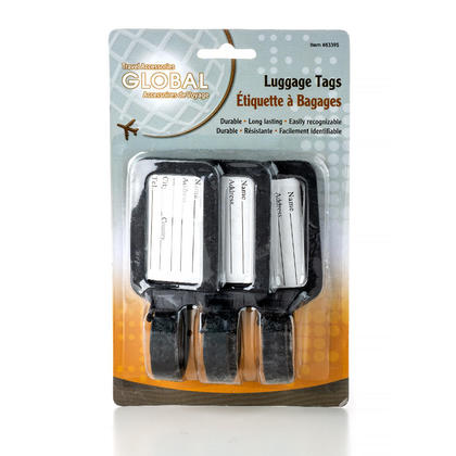 Luggage Travel Tag ID Tag 3Pcs/Pack, 1 Randomized Color Per Pack