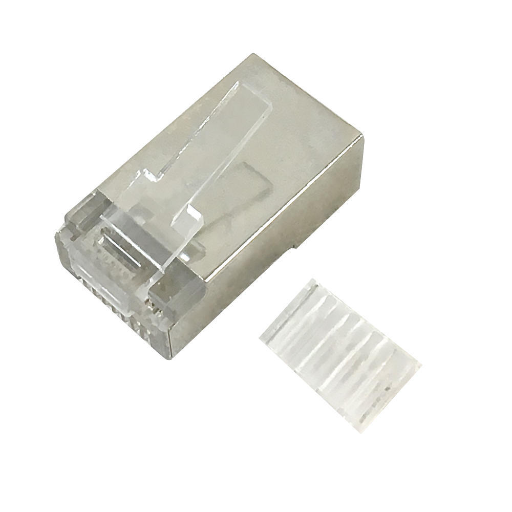 Plug Rj 45 RJ45 Cat6 Plug with Insert Shielded for Round Cable (8P 8C) - Pack of 100