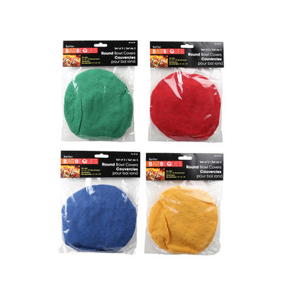BBQ Round Bowl Covers Set Of 3 Sizes 4"/6"/8", 1 Randomized Color Per Pack