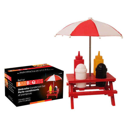 Ensemble de condiments pour table de pique-nique barbecue 1Pc