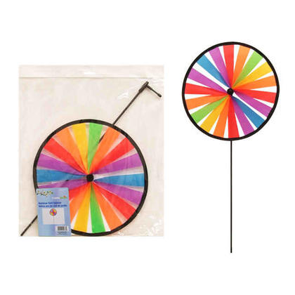 Colorful Rainbow Wheel Spinner Wind Windmill Garden Yard Outdoor Decor
