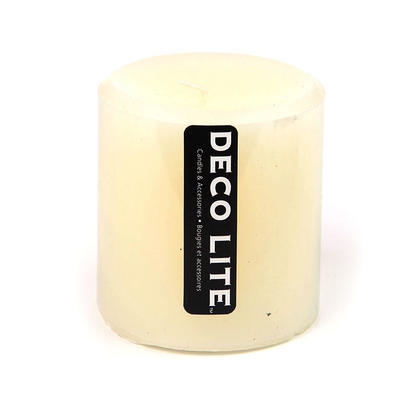 Pillar Dripless Candle For Wedding, Home Decoration 3"x3" Ivory