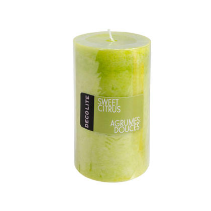 Pillar Dripless Candle For Wedding, Home Decoration 2.75x5.25" Sweet Citrus