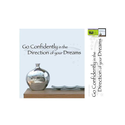 Go Confidently in the Direction of your Dream Lettering Quote Words Art Decals Wall Sticker