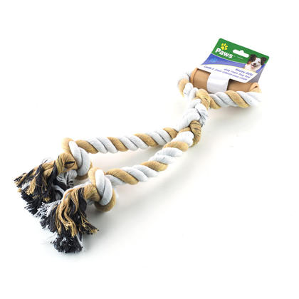 18.5" Heavy Duty Tug Toy Rope with Easy Grip for Aggressive Chewers, Random Color - PAWS