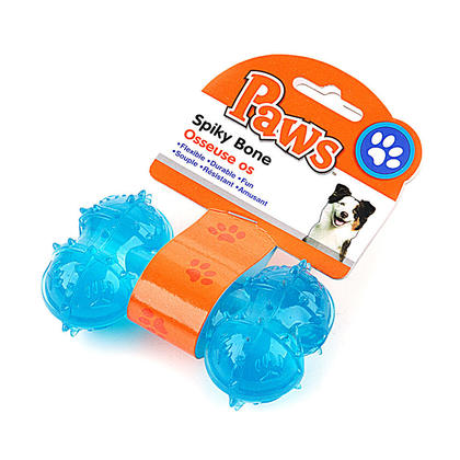 4.5" Spiky Bone Dog Toy, 1 Randomized Color Per Pack