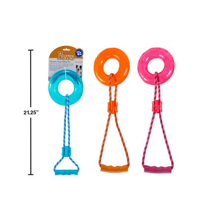 Squeaky Ring Pulling Pet Toy, 1 Randomized Color Per Pack - Paws