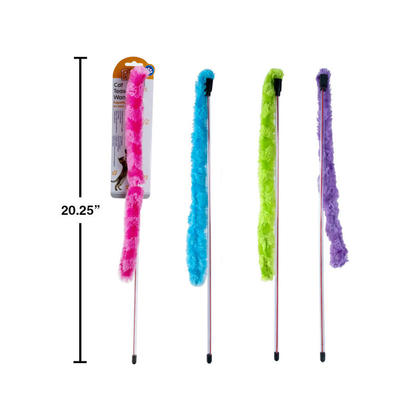 Baguette teaser chat, jouet chat catcher, couleur rondom - Paws