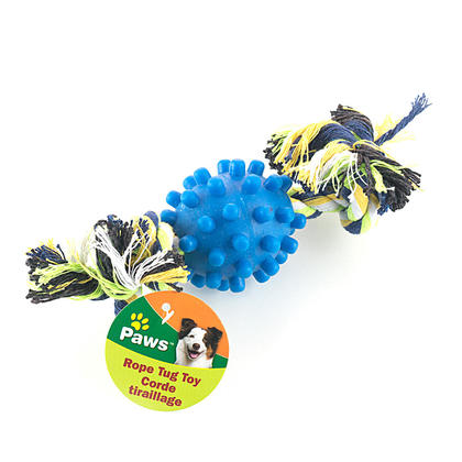 Pet Knotted Rope with Spiky Ball Tug Chew Toys, 1 Randomized Color Per Pack