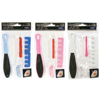 Manicure Set 9Pcs/Pack, 1 Randomized Color Per Pack