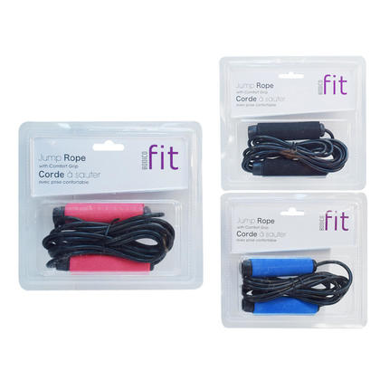 Jump Rope With Foam Handles Skipping Rope, 1 randomized color per pack