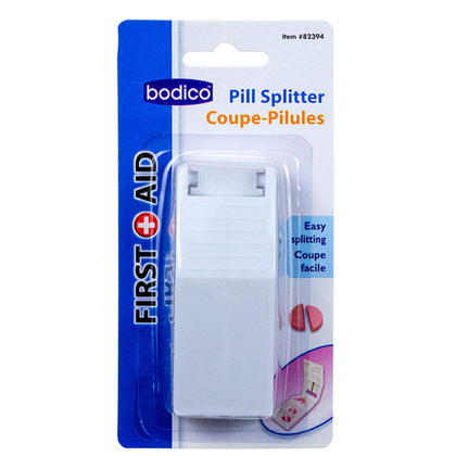 Portable Pill Splitter Storage Box for Easier Swallowing or Smaller Doses, White