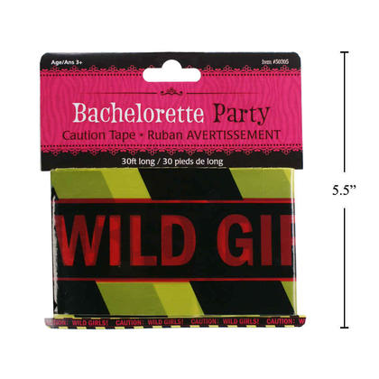 Bachelorette Party Caution Tape "Caution - Wild Girls!" 30ft 1Pcs