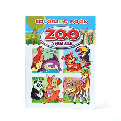 Zoo Animals Coloring Book, 96 Pages, 8" x 10.5"