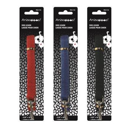 Nylon Dog Leash Training Lead, 0.6" x 48", 1 Randomized Color Per Pack