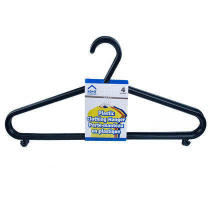 Cintres en plastique Noir 4Pcs / Pack