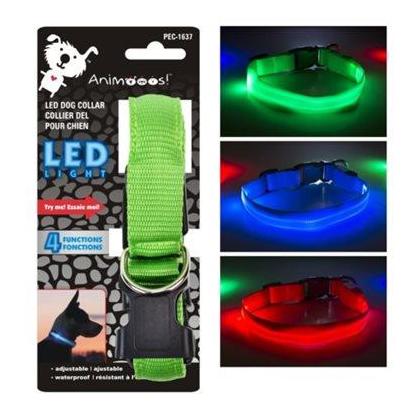 LED Dog Collar with 3 Light, Settings Batteries Included, 1 Randomized Color Per Pack