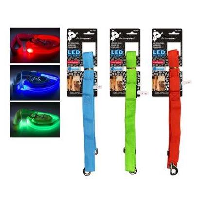 LED Light Up Walking Training Dog Leash, 1 Randomized Color Per Pack