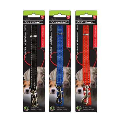 Adjustable Nylon Reflective Pet Behavioral Training Collar, 0.6" x 48", Random Color
