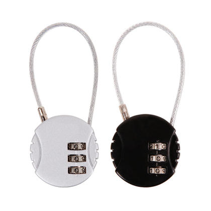 Combination Padlock Luggage Locks Wire Loop Lightweight Resettable 3.5", 1 Randomized Color Per Pack
