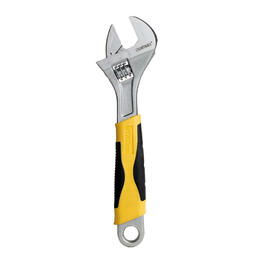 CAB HT 0401608 Hand Tools 8 Adjustable Wrench with Double Color Handle for Repair and Assembly Tasks