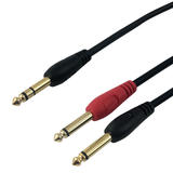 Cab PAU 951 All Professional Audio Cables 1 4 Inch TRS Male to 2x 1 4 Inch TS Male Cables