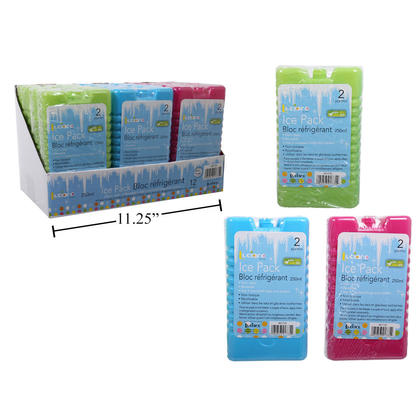 Luciano Ice Blocks Pack 250ml 2Pcs/Pack, 1 Randomized Color Per Pack