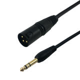 Cab PAU 321 All Professional Audio Cables XLR 3 pin Male to 1 4 Inch TRS Male Balanced Cable Black