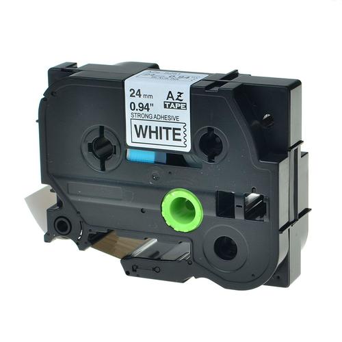Brother TZeS251 Label Tape, 24mm (0.94"), Black on White, Strong