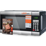 2f482 LIVINGbasics LB MO SEJ300WPB Small Appliances 1 1 Cu Ft Countertop Microwave Oven 1500W Built in Inverter Technology LI