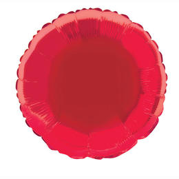 LVU 53333 Foil Balloon 18 45 7CM Red Round Foil Balloon