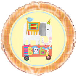 LVU 72447 Foil Balloon Circus Animal Round Foil Balloon 18 1Pcs