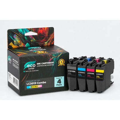 Brother LC3019 XXL Compatible Ink Cartridge Combo Extra High Yield BK/C/M/Y - Economical Box