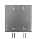 WP SS2 Audio Video Wall Plates Double Gang Stainless Steel Wall Plate Solid