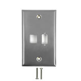 WP 107 SS Audio Video Wall Plates Wall Plate Single Gang 1x DB9 1x Keystone Stainless Steel